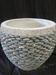 Modern Eco-Friendly Stacked Concrete <b>Planters</b> in Grey/Black/<b>White</b> Set of 2/3 for Indoor/Outdoor Garden Use - Product Image 4