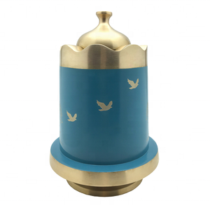 Recuerdos de Metal para cremación de mascotas, urnas funerarias, urnas de estilo americano, estampado de pata de corazón de Color personalizado - Product Image 6