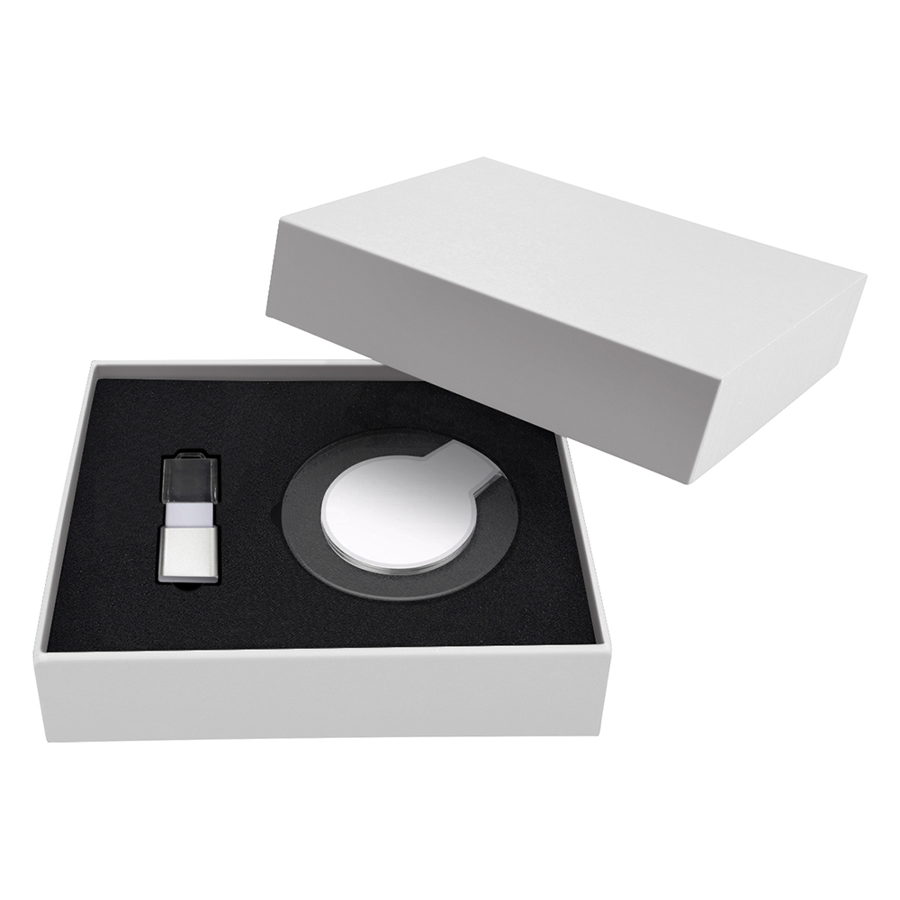 Светодиодная USB-флешка и беспроводное зарядное устройство, новые поступления, компьютерные USB-гаджеты, USB-флешка с подарочной коробкой для свадьбы оптом