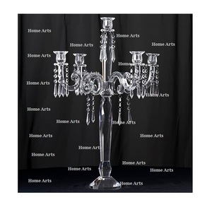 Centres de table en acrylique et cristal transparents faits à la main avec bougeoir de qualité supérieure pour la décoration d'hôtel et de restaurant - Product Image 6