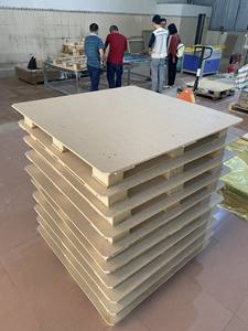 Gran oferta, paleta europea de una sola cara, madera contrachapada resistente, bloque de madera de acacia de pino Natural, 1200x1100x135mm, entrada de 4 vías/2 vías para - Product Image 5
