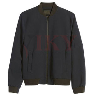 Chaqueta Bomber impermeable para hombre, cazadora con logotipo bordado personalizado - Product Image 1