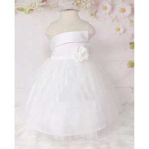 Vestido de fiesta de cumpleaños para niña pequeña, bonito vestido de satén de encaje con flores - Product Image 1