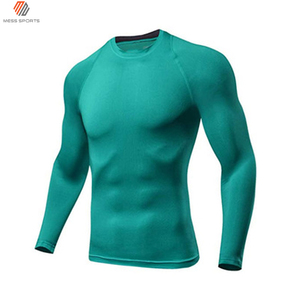เสื้อแรชการ์ดแขนยาวผู้ชาย สีดำแดง แห้งเร็ว สำหรับว่ายน้ำ แขนยาวเต็มตัว ผลิตจากโพลีเอสเตอร์ผสมสแปนเด็กซ์ เสื้อกีฬาสำหรับผู้ใหญ่ - Product Image 2