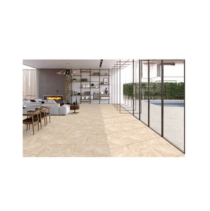 ชุดแผ่นออปติคอลเคลือบเงาสำหรับพื้นพอร์ซเลนขัดเงาน้ำตาลที่ได้รับแรงบันดาลใจจากหินอ่อนไฟร์บริคกันลื่นสำหรับห้อง - Product Image 1