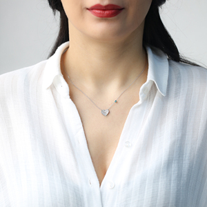 Coeur et oeil Design pendentif en gros 925 bijoux en argent Sterling bijoux faits à la main - Product Image 2