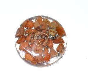 2023 nouvelle conception en gros Peach Aventurine Orgone Disc pierres cabines | Peach Aventurine Orgone Disc Online - Product Image 1