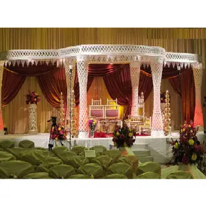 Scintillant Juif Chuppah De Mariage Mandap En Gros Diamant Blanc De Mariage Mandap Mariage Blanc Ivoire Palazzo Mandap Ensemble de LA