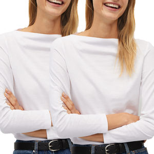 Camiseta de Cuello Redondo Lisa Barata al por Mayor, Ropa de Manga Larga Personalizada para Mujer, Estilo OEM Nuevo - Product Image 5