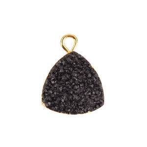 12mm trillion sucre noir druzy simple caution connecteurs or galvanoplastie connecteur breloques faisant bricolage pendentif collier bijoux - Product Image 3