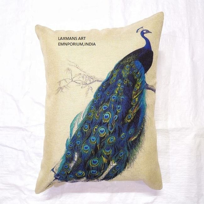 Elegant Peacock Cushion Covers Luxury Home Decor