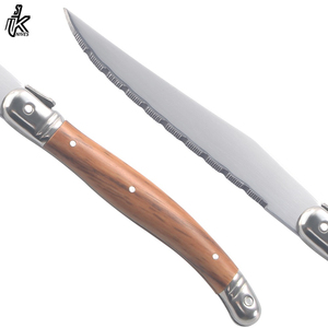 Vente chaude 4 pièces en acier inoxydable Style japonais Chef couteau ensemble damas lame bois revêtement poignée cuisine professionnelle Steak ensemble - Product Image 4