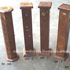 wooden incense stick burners tower