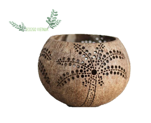 Candelabro de cáscara de coco, soporte de luz de té artesanal y sostenible, soporte de vela de concha de coco, cuenco para Vela, 100% - Product Image 3