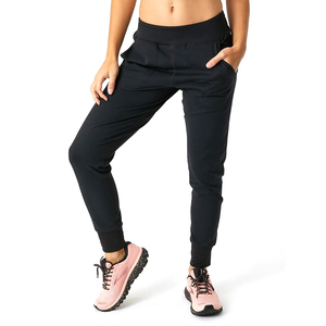 กางเกงวิ่งสำหรับผู้หญิงสีดำระบายอากาศได้ดีมีโลโก้ตามสั่ง - Product Image 2