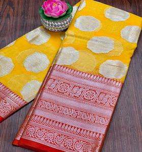 Saree en soie organza pour femme pour occasion spéciale - Product Image 1