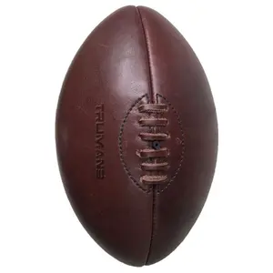 Cucita a mano Retrò Vecchio Stile Vintage Del Cuoio Genuino Americano di gioco del Calcio di Promozione Pallone da Rugby