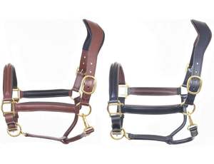 Licou en cuir italien de haute qualité avec design anatomique et matériel en laiton pour les courses de chevaux - Product Image 3