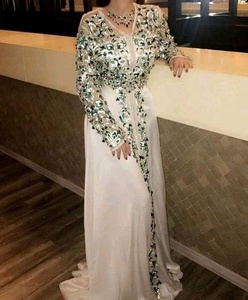 Elegante caftán marroquí de Dubái para bodas y fiestas 2019 hermosa ropa india y paquistaní bordada - Product Image 1