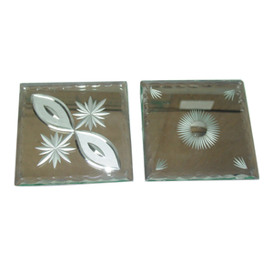 Snowflake Glass <b>Beaded</b> <b>Coasters</b> - Product Image 2