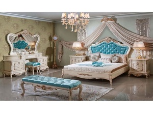 Luxury Victorian <b>Canopy</b> Bedroom Furniture Set French Rococo Style Bedroom Furniture Traditional Queen Size <b>Canopy</b> Bedroom Sets - Product Image 5