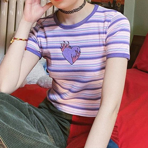 เสื้อยืดพิมพ์ลาย Love สำหรับผู้หญิง,แฟชั่นสีสันสดใส - Product Image 4
