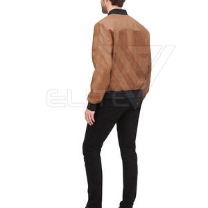 Veste en cuir pour hommes, manteau coupe-vent chaud à la mode, vestes d'extérieur épaisses et élégantes décontractées avec fermeture éclair pour hommes - Product Image 2