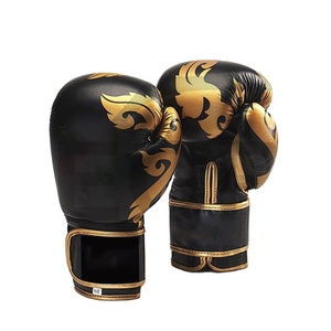 Gants de boxe thaïlandais, personnalisés, 14oz, 16oz, en cuir, OEM, EVA, couleur, poids, matériau d'origine, masse, vente en gros - Product Image 1