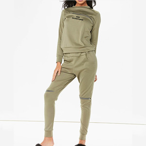 Conjunto Deportivo Casual Transpirable para Mujer, Sudadera de Invierno con Logotipo Personalizado y Diseño Sólido - Product Image 3