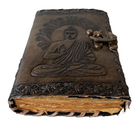 Grossiste Journal d'ombres en cuir véritable gaufré Grimoire bouddha fait à la main Carnet de notes papeterie Bloc-notes personnalisé