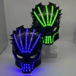 Maschera antintruso Led personalizzato fatto a mano raimpiallaccion Predator Horror Mask licx Punk Cosplay Robot Predator Mask