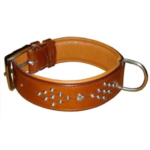 Harnais de collier de chien en cuir véritable de luxe de concepteur à la mode écologique doux rembourré motif solide Rivet laisses personnalisées pour animaux de compagnie - Product Image 1