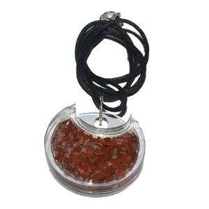 Colgante de orgonita acrílica jaspe rojo para protección curativa EMF - Product Image 1