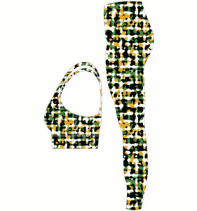 Conjunto Deportivo de 2 Piezas para Mujer, para Yoga y Gimnasio, Elástico en Cuatro Direcciones, Transpirable, de Secado Rápido, Anti-UV, Spandex/Poliéster, Sujetador Deportivo, Cintura Alta, Estilo Ciclista - Product Image 6