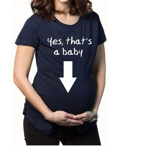 Camiseta de Maternidad para Mujer, Manga Corta, Algodón Jersey, Cuello Redondo, Estilo Casual - Product Image 2