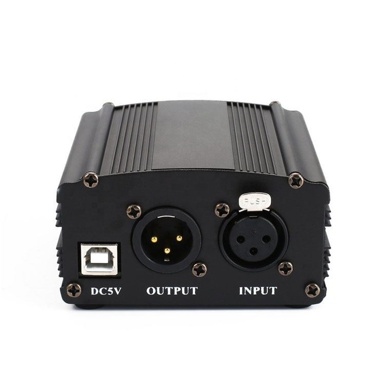 48V USB5Vファントム電源アダプター高感度コンデンサーマイク
