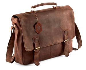 Mens Leather Messenger <b>Bag</b> Mens Leather Messenger <b>Bag</b> Briefcase Satchel <b>Tablet</b> Ipad Next Book Computer Laptop 16" Inches Leather - Product Image 1
