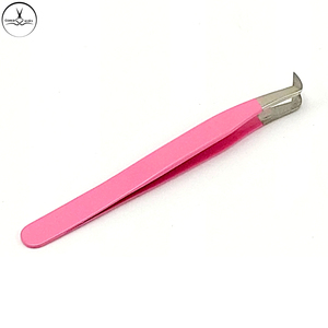 Pince à faux-cils à bout fermé, couleur argent, rose, avec nom de marque personnalisé et emballage, vente en gros, qualité professionnelle, 100% - Product Image 6