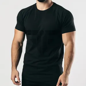 OEM男士健身房跑步3D标志t恤95% 棉5% 氨纶健身T恤男士肌肉T恤