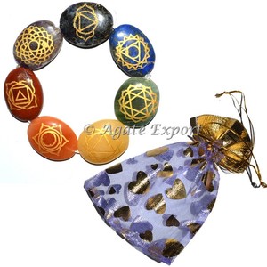 กำไลข้อมือแฟชั่นสลักรูปวงรีเจ็ด - Product Image 1