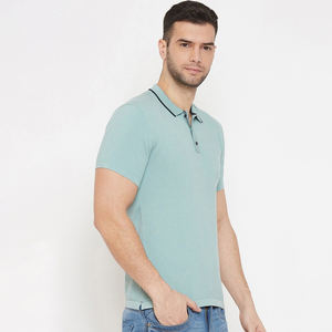 2021 personnalisé hommes demi manches pour Polo séchage rapide côtes conception élégant solide motif Terry Fabri vente en gros - Product Image 1