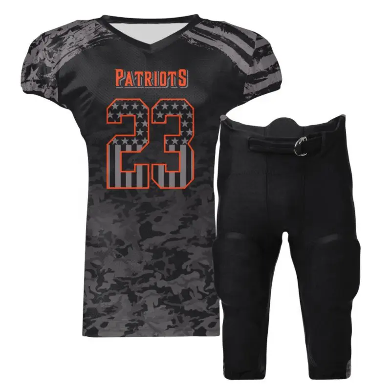 Low MOQ New Model Football Jersey and Pant Cheap Youth Custom American Football Uniform Sportswear