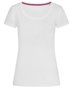 Camiseta de cuello redondo de manga corta de algodón transpirable para mujer con camiseta de verano de algodón ultra suave de alta calidad con impresión personalizada - Product Image 3