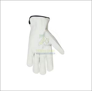 Guantes de Cuero Blancos Unisex para Conductor, Anti-Impacto, Antideslizantes, Resistentes al Calor y a los Cortes, con Logotipo Personalizado, Guantes de Seguridad de Cuero Vacuno - Product Image 3