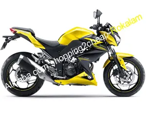 Untuk Kawasaki Z250 Hadiah 15 16 Z 250 Z300 2015 2016 Z 300 Sepeda Motor Sport Tubuh Kuning Hitam Fairings Kit