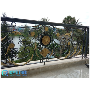 Lan Can Và Tay Vịn Kim Loại Cao Cấp Trang Nhã Theo Yêu Cầu, Lan Can Ban Công Pháp, Lan Can Ban Công Bằng Sắt Rèn - Product Image 1