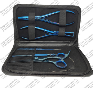 Nuevos kits de extensiones de cabello con Micro cuentas profesionales con Color azul. - Product Image 4