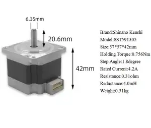 השינן Kenshi Nema 23 מנוע צעד 0.756Nm 4.2A CNC נתב מיל מחרטת רובוט reprap