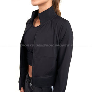 Chaqueta de mujer con cremallera de alta calidad, acolchada elástica de 4 vías para un aspecto atlético elegante, material transpirable y flexible - Product Image 5