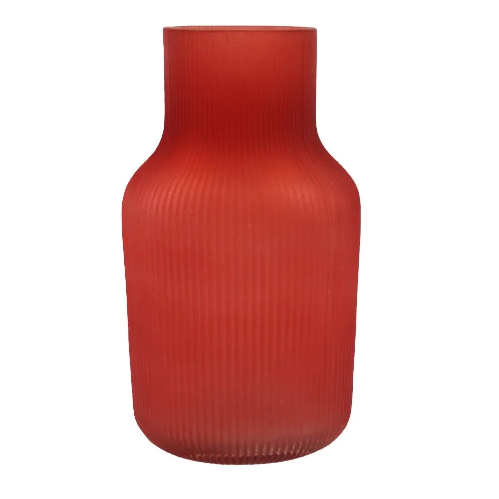Milchglas vasen werden für die Heim dekoration verwendet Hohe rote Glasvase